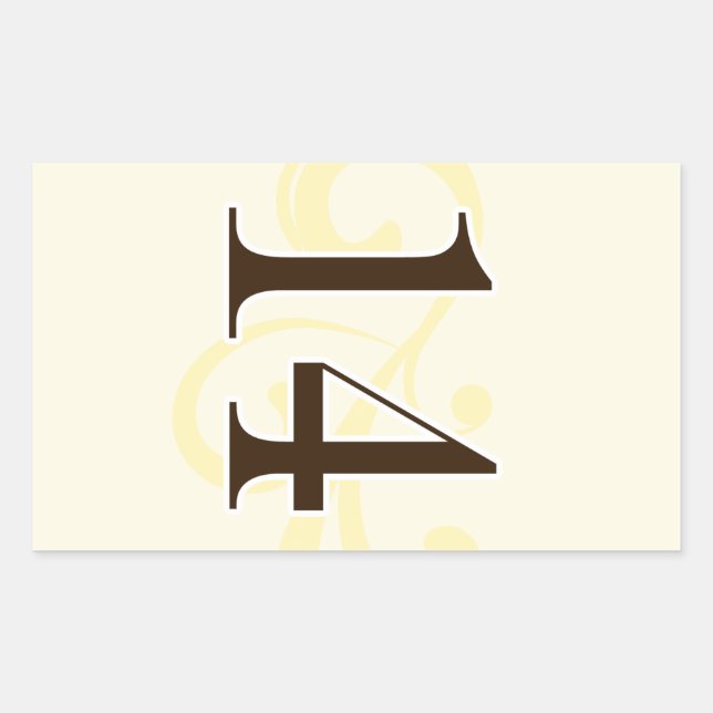 Étiquette de vin Numéro de tableau Stickers 14 (Devant)