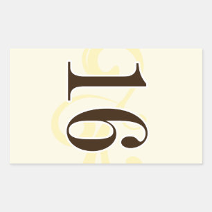 Étiquette de vin Numéro de tableau Stickers 16