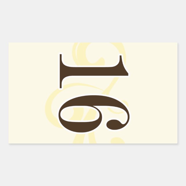 Étiquette de vin Numéro de tableau Stickers 16 (Devant)