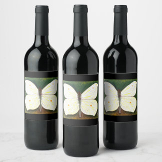Étiquette de vin papillon
