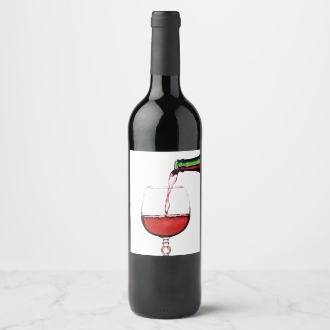 Étiquette de vin rouge (Devant)