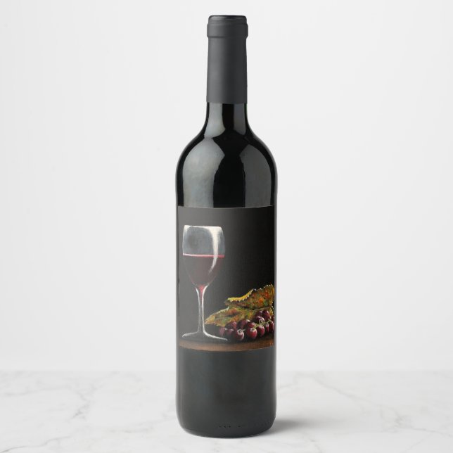 Étiquette de vin rouge (Devant)