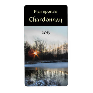Étiquette de vin Sunrise Pond