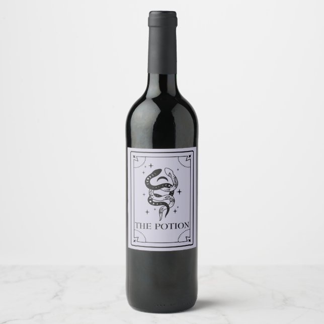 Étiquette de vin Tarot Mystique Fortune (Devant)