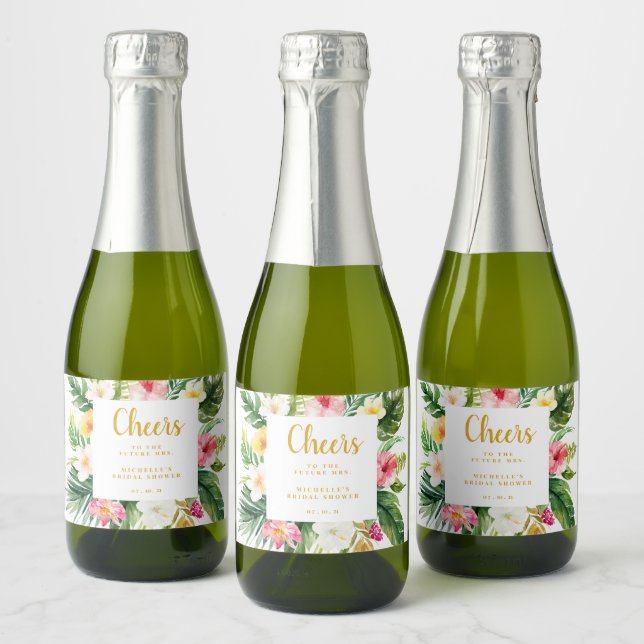 Étiquette de vin Tropical Mini Sparkling, Fête des (Bouteilles)