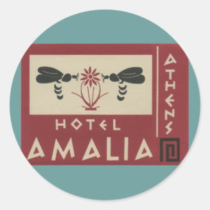 Étiquette de Vintage voyage d'Amalia d'hôtel