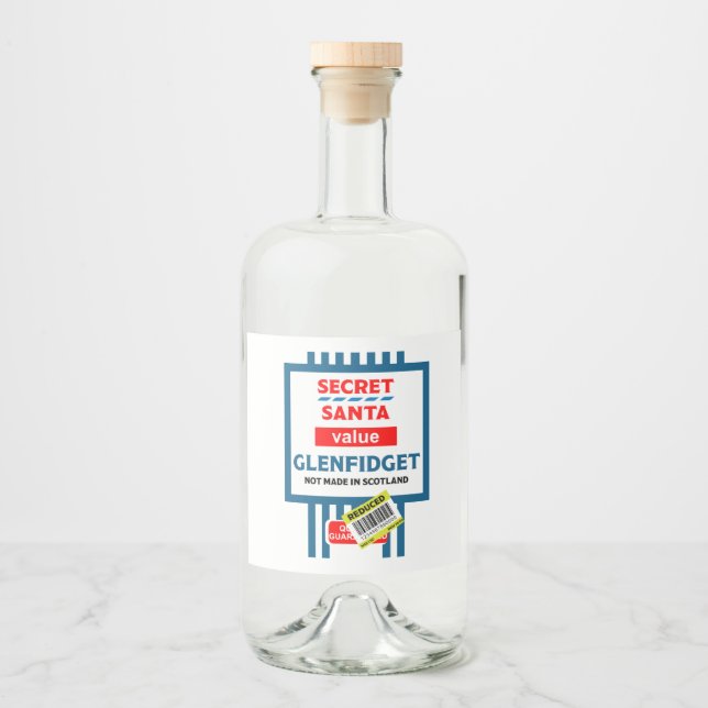 Étiquette de whisky écossais de Noël (Devant)