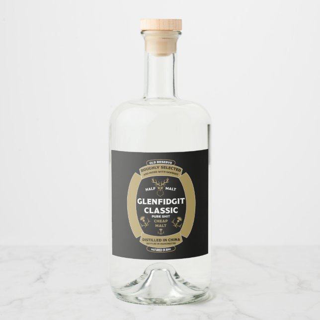 Étiquette de whisky écossais de Noël (Devant)