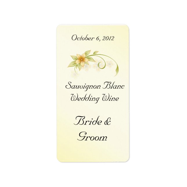Étiquette Décontracté printemps fleuri Mariage vin Avery Éti (Devant)