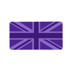 Étiquette Décor Union Jack Accent Violet