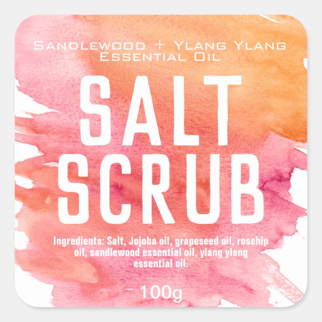 Étiquette d'écouvillonnage de sucre personnalisabl (Devant)