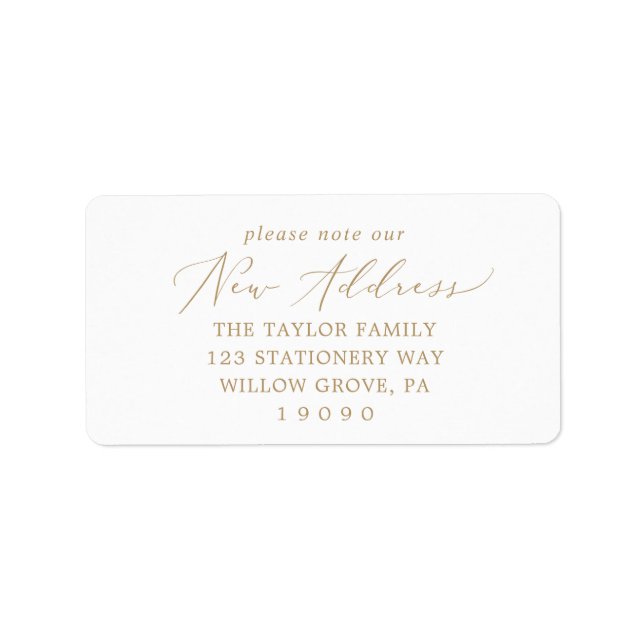 Étiquette Delicate Gold S'Il Vous Plaît Noter Notre Nouveau  (Devant)