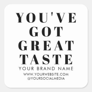 Étiquette d'emballage de boîte blanche moderne