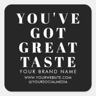 Étiquette d'emballage de boîte noire moderne