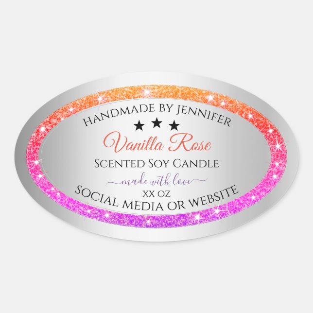 Étiquette d'emballage de produits de Parties scint (Devant)