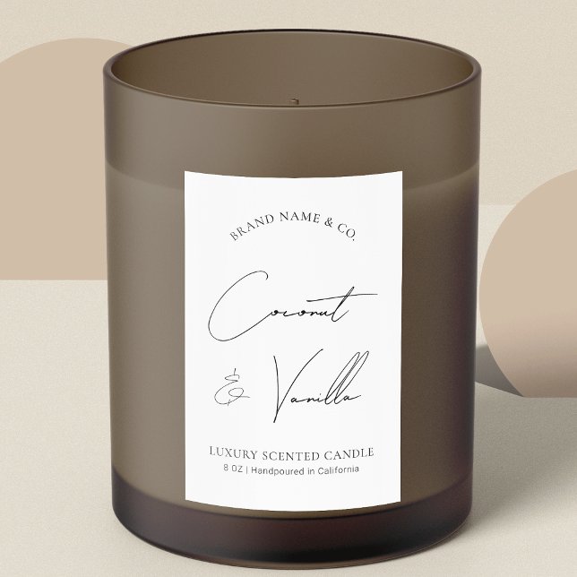 Étiquette d'emballage moderne simple de produit (Professional business packaging design for candles, wax melts, diffusers, soaps and more)