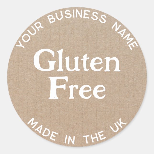 Étiquette d'emballage sans gluten Allergie sans gl (Devant)