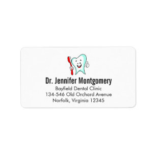 Étiquette Dental Care Happy Tooth