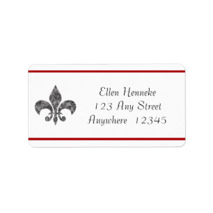 Étiquette Dentelle noire 1 fleur de lys