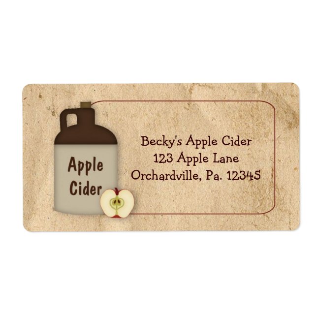 Étiquette d'entreprise Apple Cider (Devant)