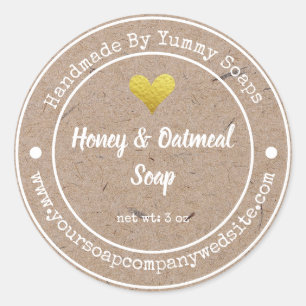 Étiquette d'entreprise de savon artisanal rustique