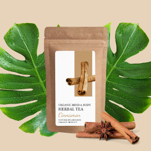 Étiquette d'entreprise de thé à base de plantes bi