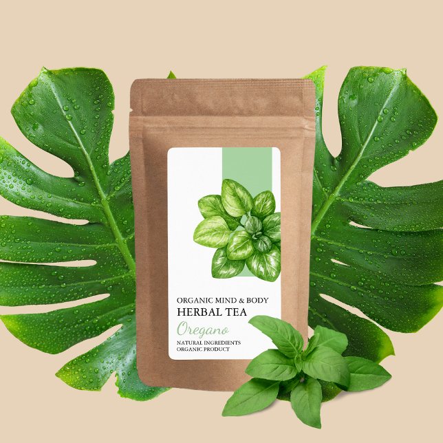 Étiquette d'entreprise de thé à base de plantes bi (Créateur téléchargé)