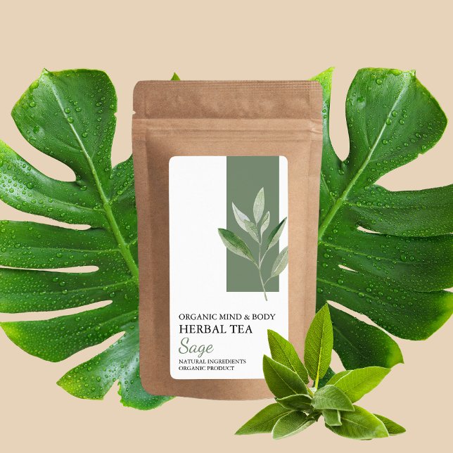 Étiquette d'entreprise de thé à base de plantes bi (Créateur téléchargé)
