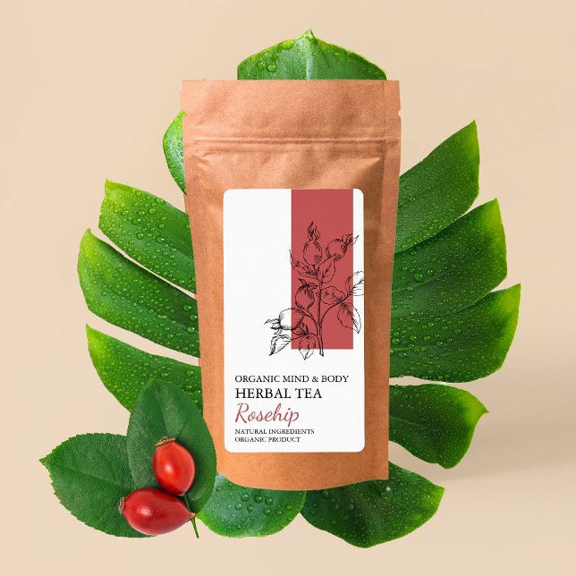 Étiquette d'entreprise de thé à base de plantes de (Créateur téléchargé)