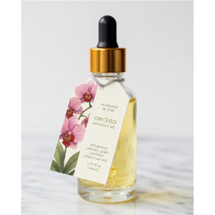Étiquette d'entreprise d'huile essentielle d'orchi