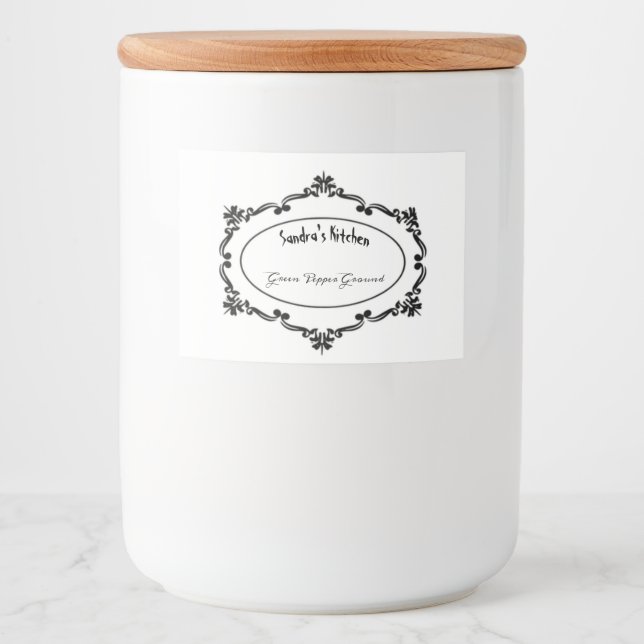 Étiquette d'épices pour Jar Vintage (Devant)