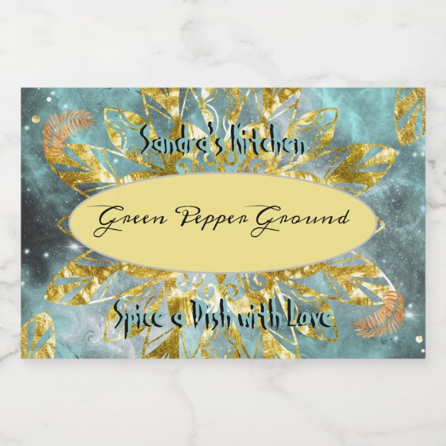 Étiquette d'épices pour Parties scintillant Jar (Étiquettes simples)