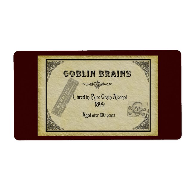 Étiquette des cerveaux de Goblin (Devant)