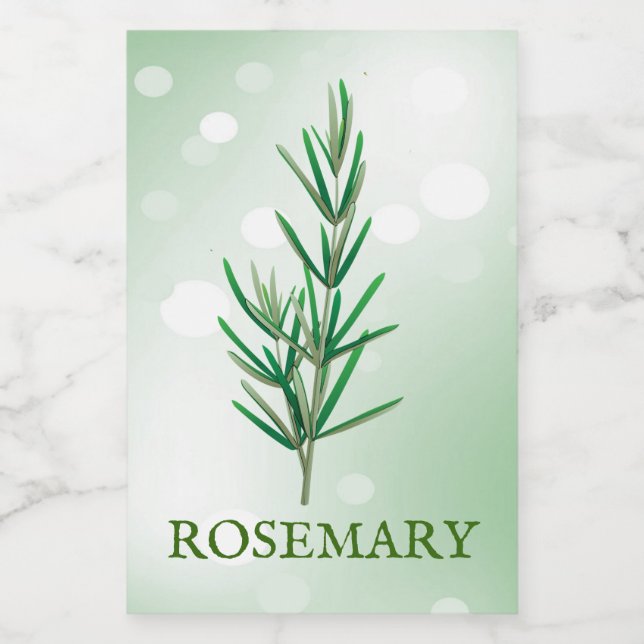 Étiquette des Herbes de romarin (Étiquettes simples)