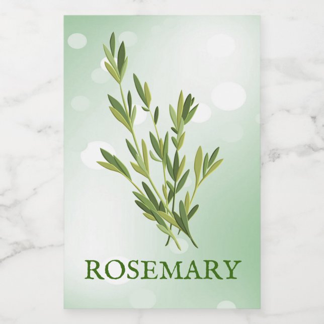 Étiquette des Herbes de romarin (Étiquettes simples)