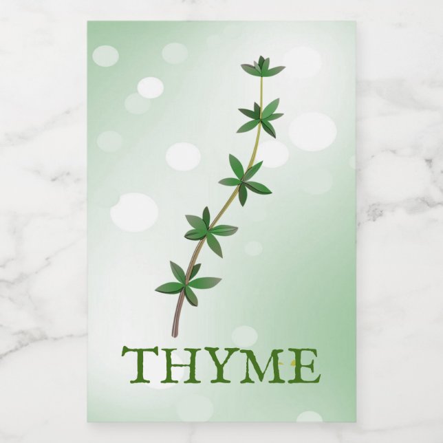 Étiquette des Herbes de thym (Étiquettes simples)
