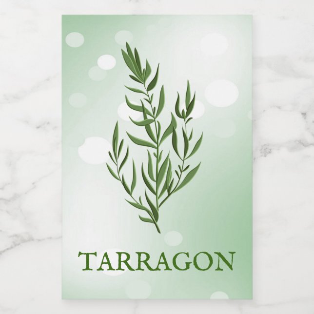 Étiquette des Herbes du Tarragon (Étiquettes simples)