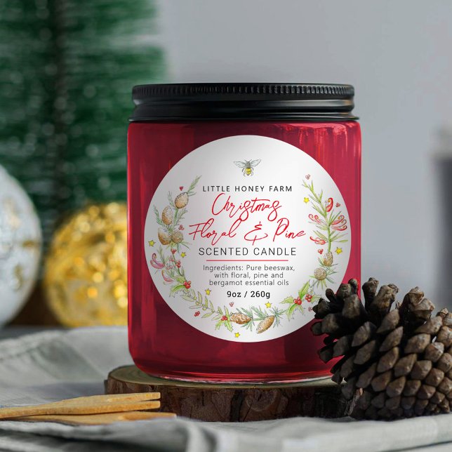 Étiquette des ingrédients floraux de Noël (Créateur téléchargé)