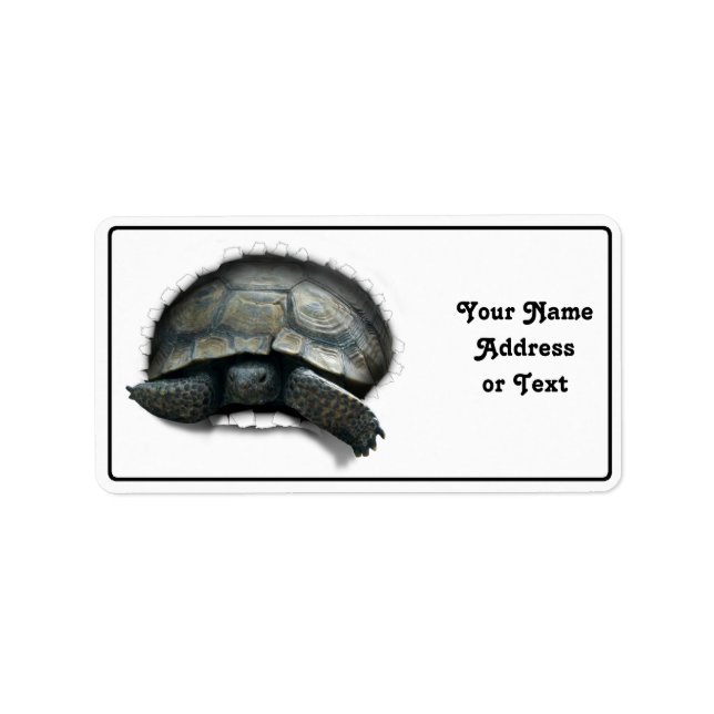 ÉTIQUETTE DÉSERT TORTOISE SORT ! (Devant)