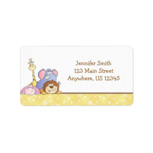 Étiquette Design bébé de la jungle