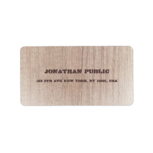Étiquette Design Bois Bois Apparence Distressed Texte Modèle