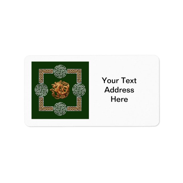 Étiquette Design Cheval Celtique (Devant)