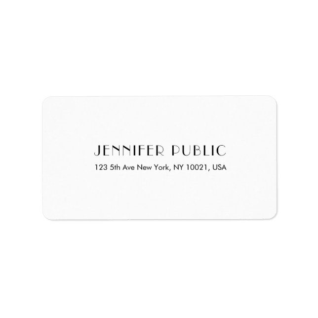 Étiquette Design créatif moderne Modèle blanc tendance (Devant)