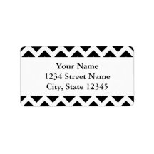 Design moderne grand noir Chevron avec texte perso