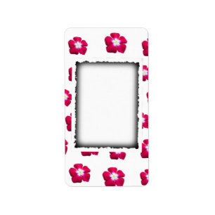 Étiquette Design rose