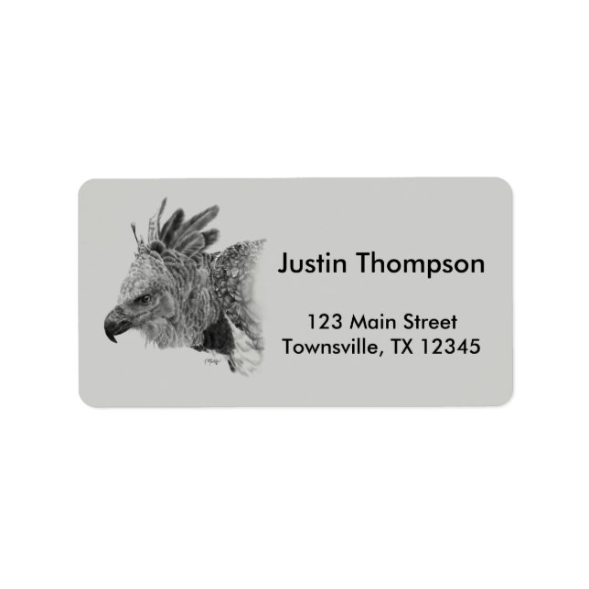 Étiquette Dessin d'aigle (Devant)