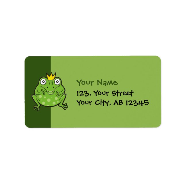 Étiquette Dessin de grenouille (Devant)