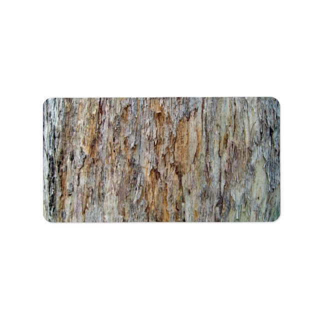 Étiquette Détail de la texture de l'écorce d'arbre (Devant)