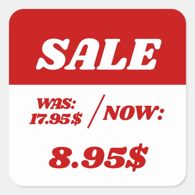 Étiquette d'étiquette de prix de remise (Devant)