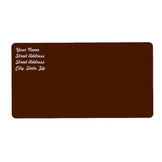 Étiquette d'expédition Brown (Devant)
